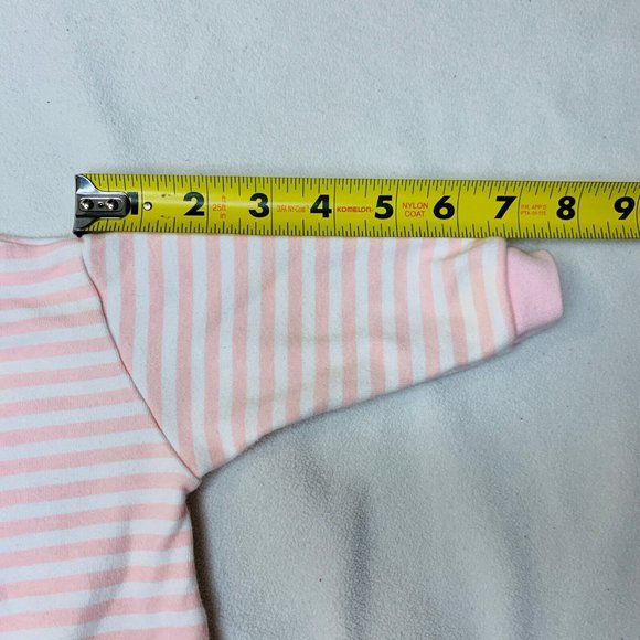 Vintage Carter’s Baby Girl 3-6 Month Striped Ladybug Footed Outfit Y2K - Picture 12 of 12